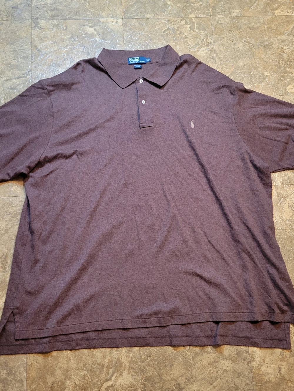 Polo Ralph Lauren Polo Shirt Mens 4XB Brown Short Sleeve Preppy Classic
